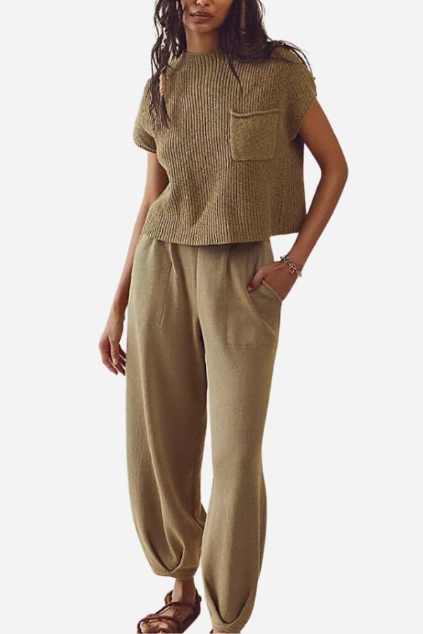 Ensemble Chic à Manches Courtes pour Femmes - Marie Montel