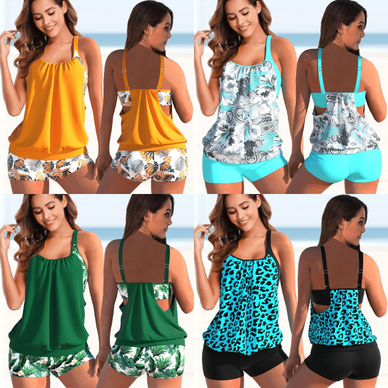Ensemble Tankini Bicolore pour Femmes - Marie Montel