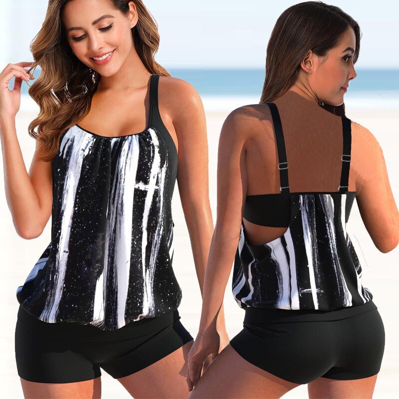 Ensemble Tankini Bicolore pour Femmes - Marie Montel