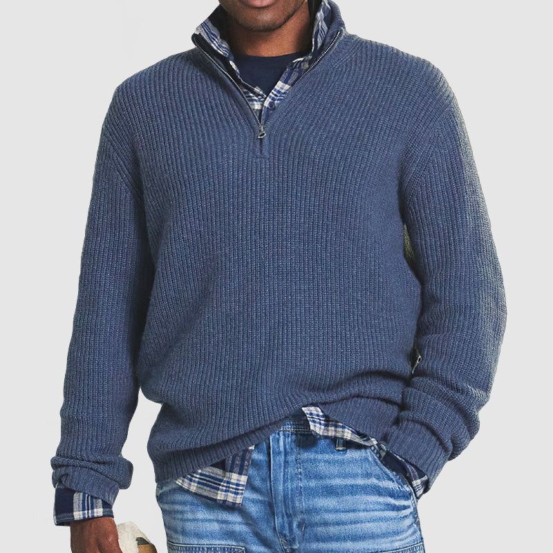 Pull Casual Chic avec Col Montant pour Hommes