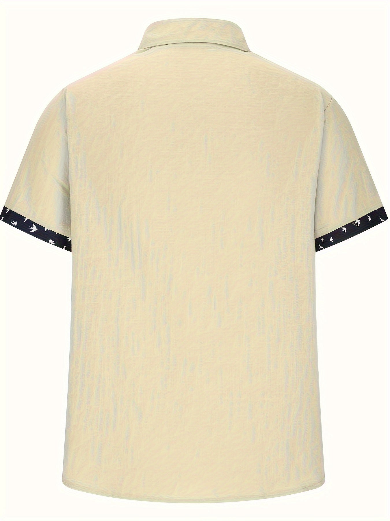 Chemise pour homme à manches courtes avec col à revers et poche poitrine