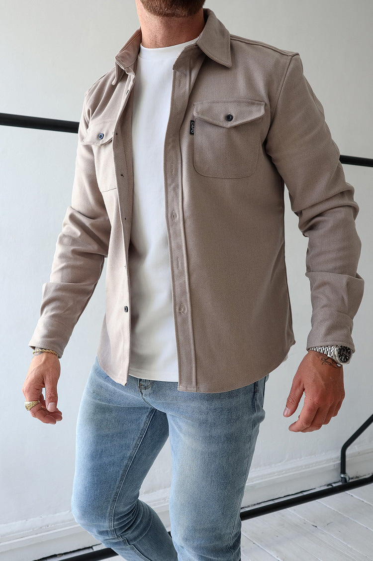 Chemise Casual en Coton Raffiné pour Hommes