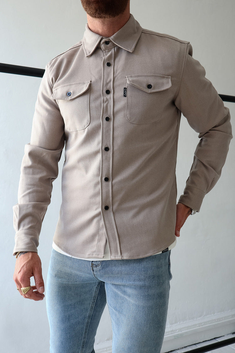 Chemise Casual en Coton Raffiné pour Hommes