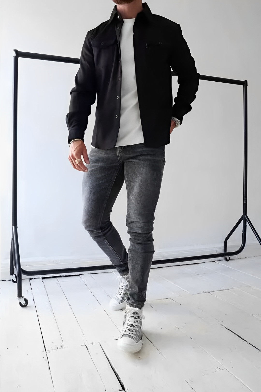 Chemise Casual en Coton Raffiné pour Hommes