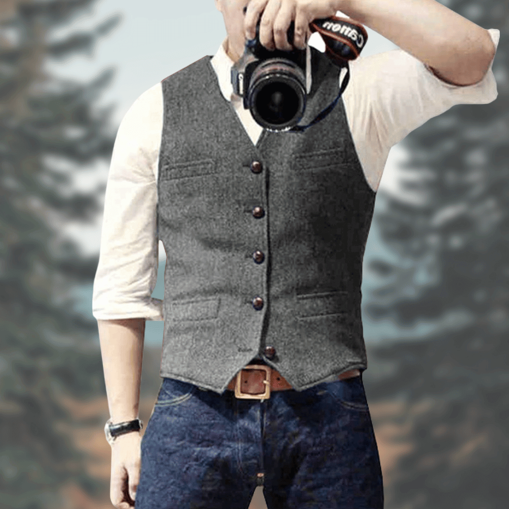 Gilet de Costume Classique Sans Manches pour Hommes - Marie Montel