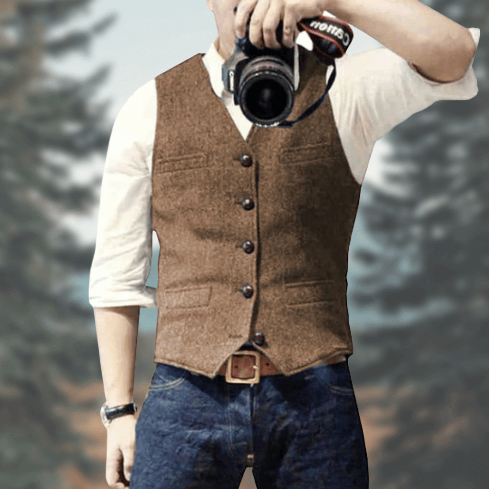 Gilet de Costume Classique Sans Manches pour Hommes - Marie Montel