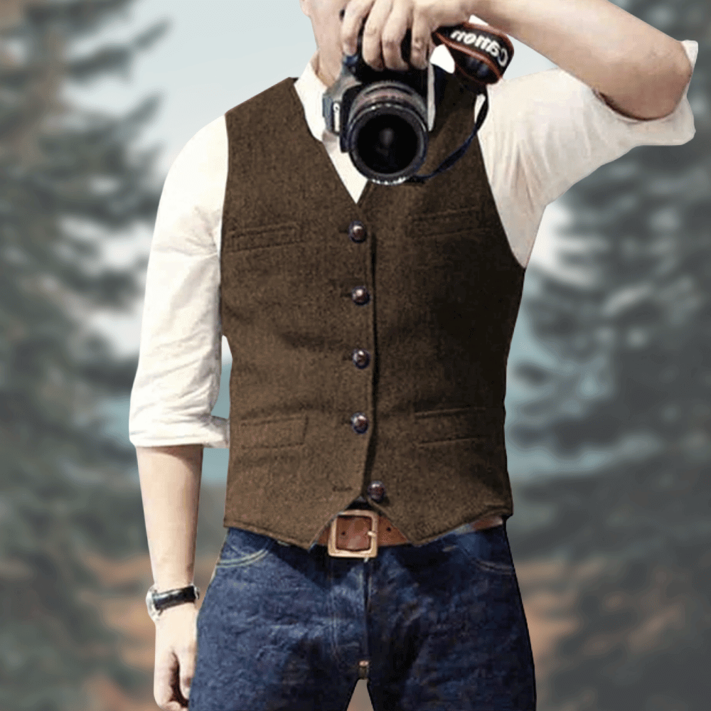 Gilet de Costume Classique Sans Manches pour Hommes - Marie Montel