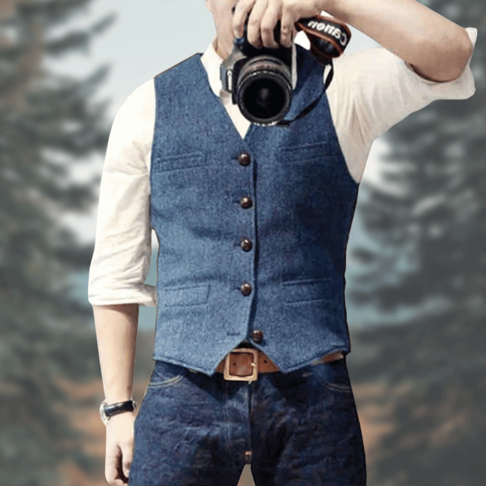 Gilet de Costume Classique Sans Manches pour Hommes - Marie Montel