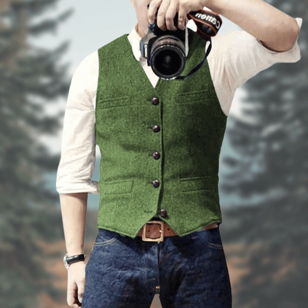 Gilet de Costume Classique Sans Manches pour Hommes - Marie Montel