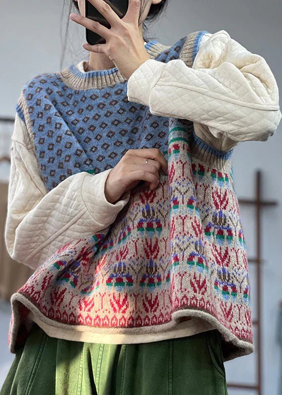 Gilet Oversize en Laine Tricoté pour Femmes - Marie Montel