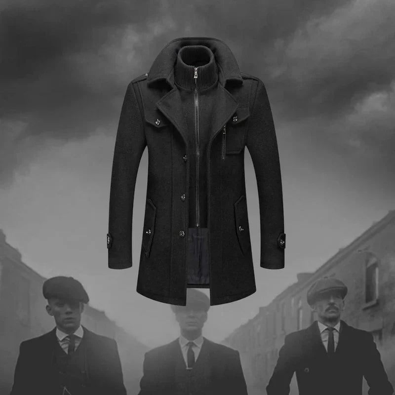 Élégant Manteau d'Hiver pour Hommes en Laine