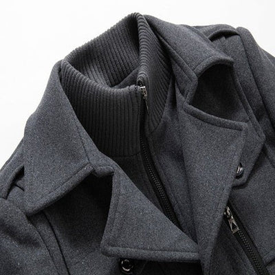 Élégant Manteau d'Hiver pour Hommes en Laine