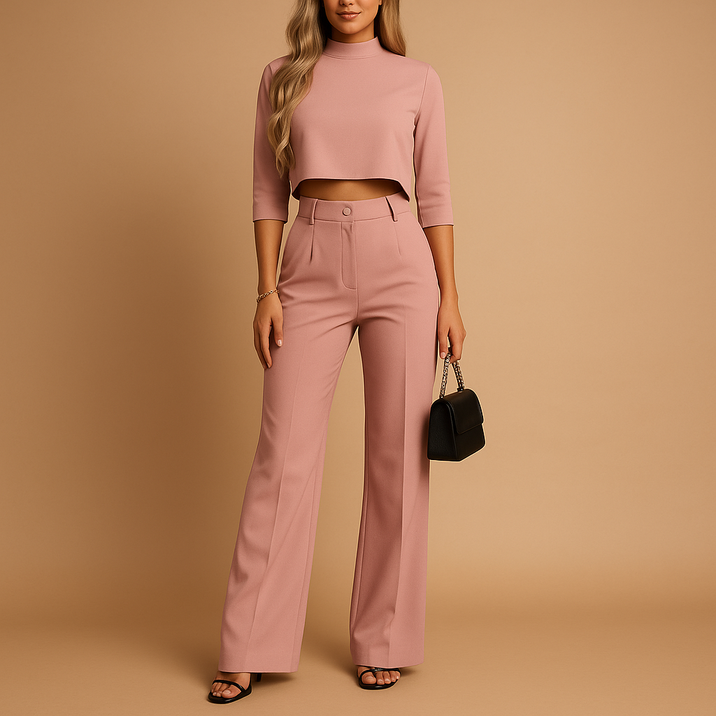 Ensemble Chic à Top Court et Pantalon pour Femmes