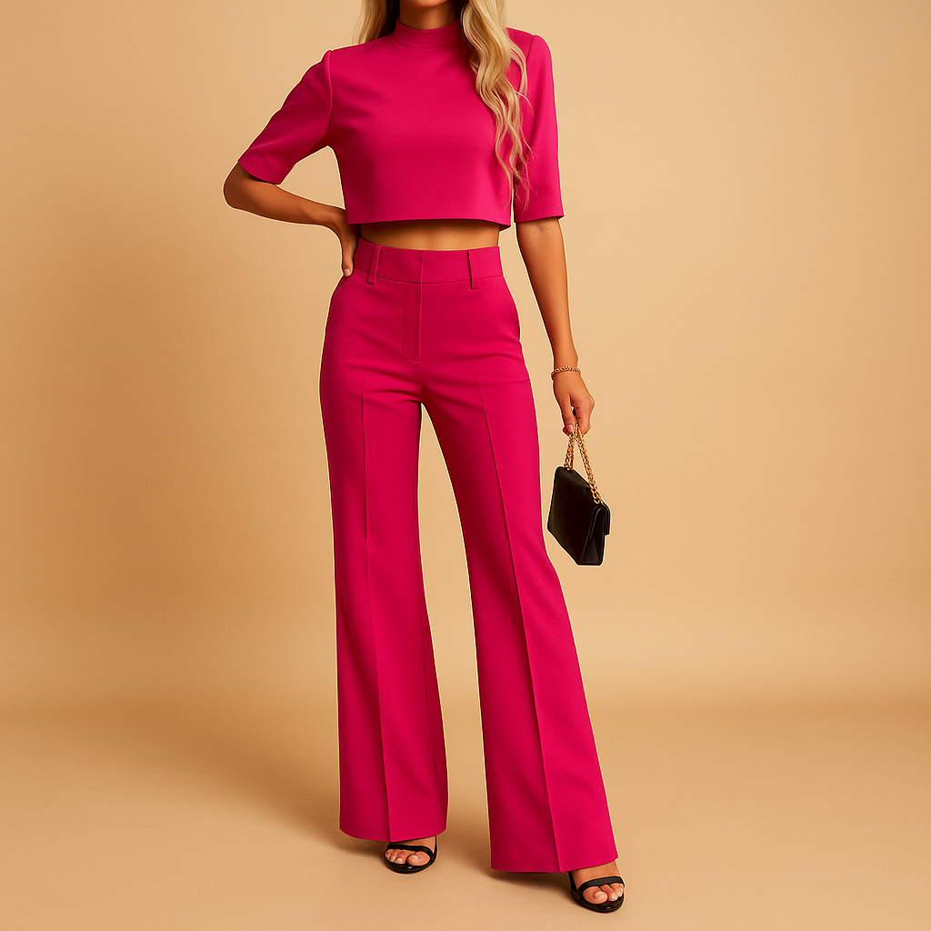 Ensemble Chic à Top Court et Pantalon pour Femmes