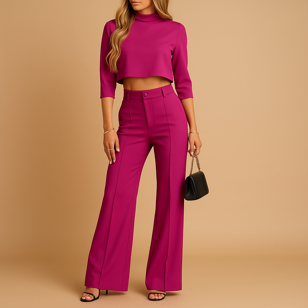 Ensemble Chic à Top Court et Pantalon pour Femmes