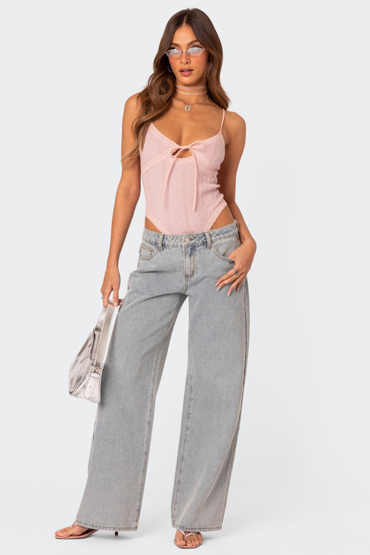 Jeans décontractés à Détails Brodés pour Femmes - Marie Montel