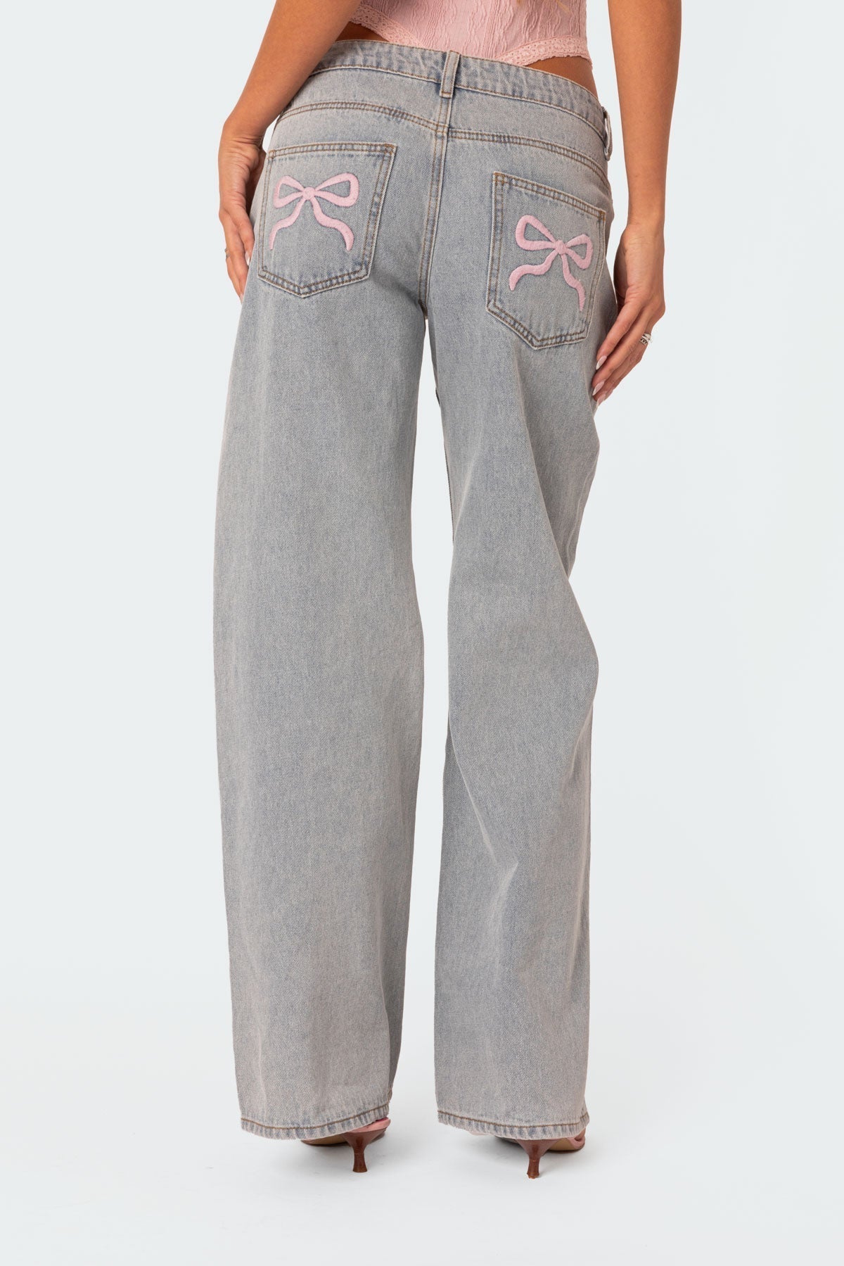 Jeans décontractés à Détails Brodés pour Femmes - Marie Montel