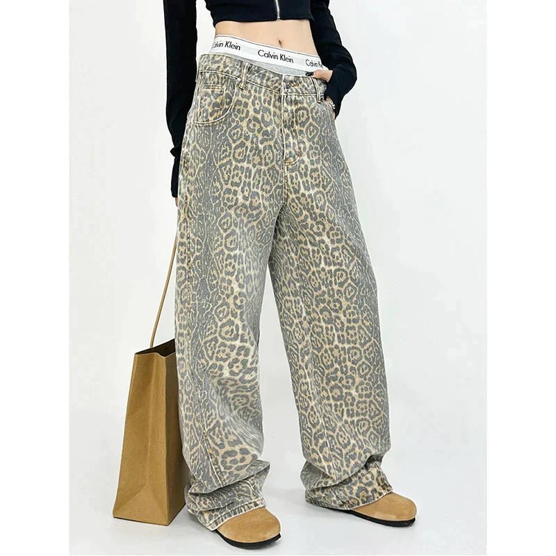 Jeans Tendance à Motif Léopard pour Femmes - Marie Montel