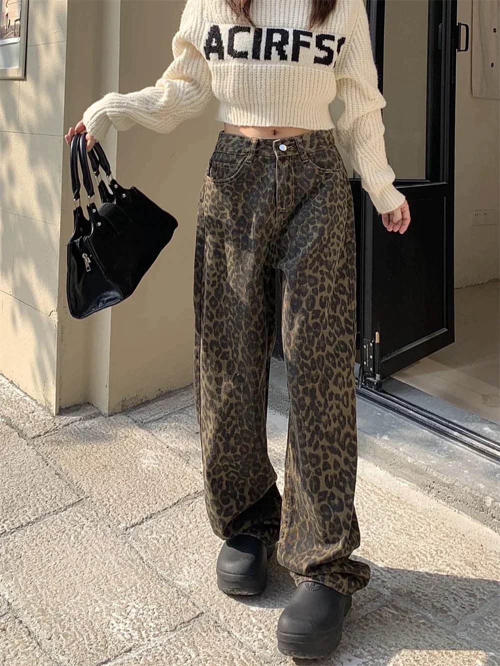 Jeans Tendance à Motif Léopard pour Femmes - Marie Montel