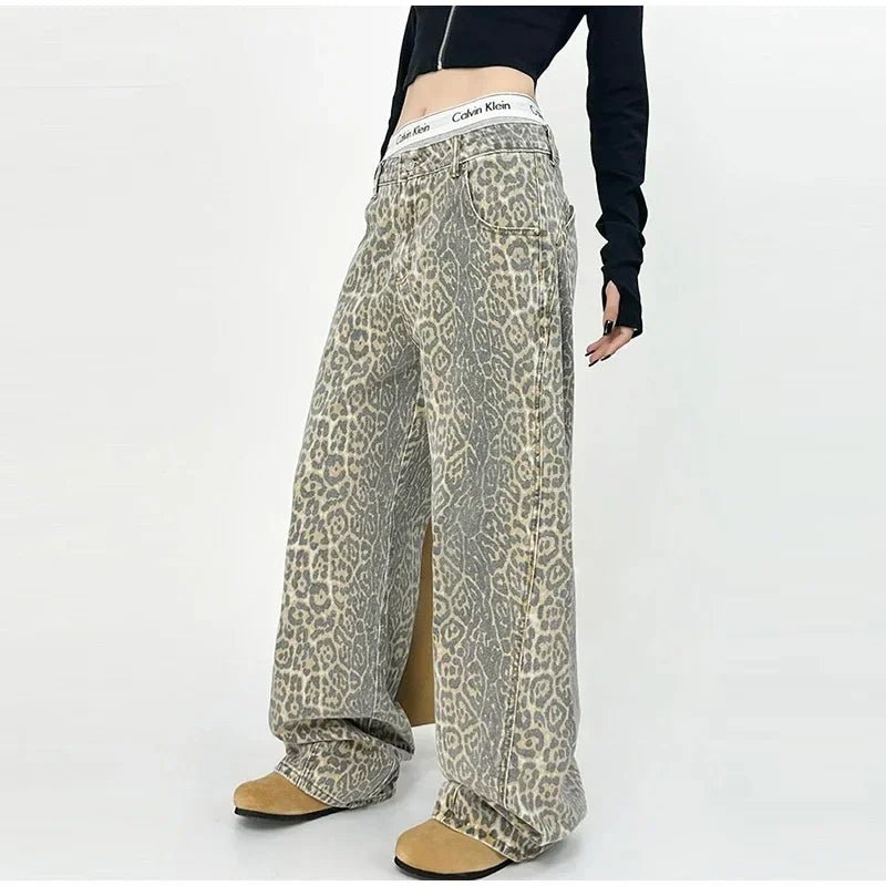Jeans Tendance à Motif Léopard pour Femmes - Marie Montel
