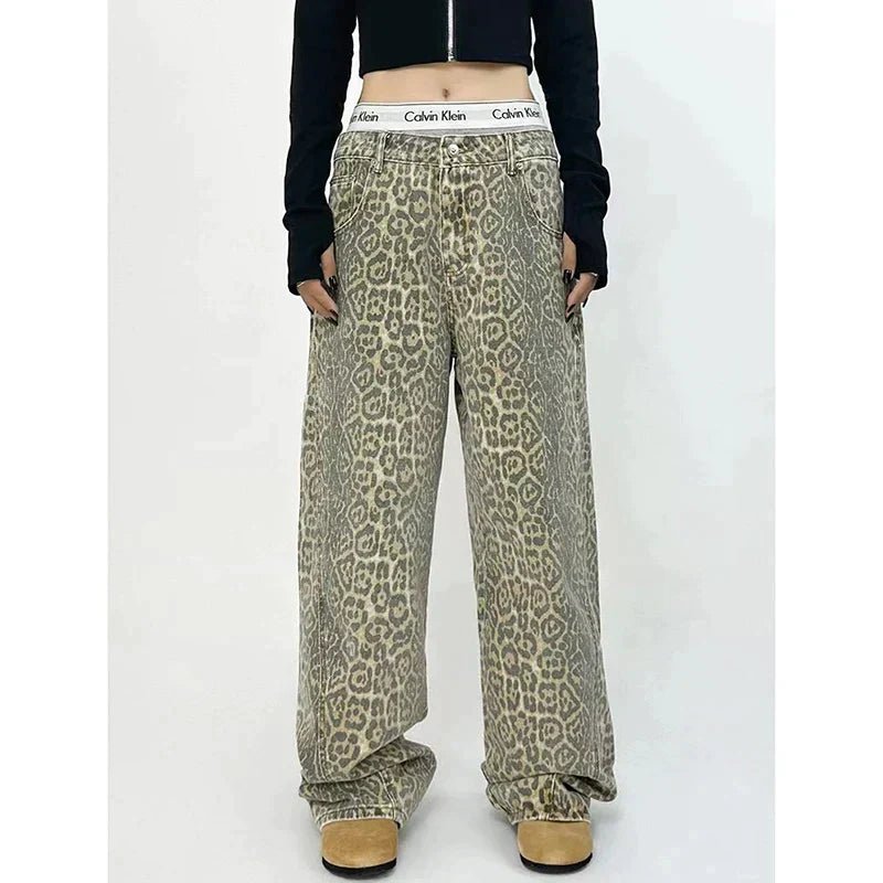 Jeans Tendance à Motif Léopard pour Femmes - Marie Montel