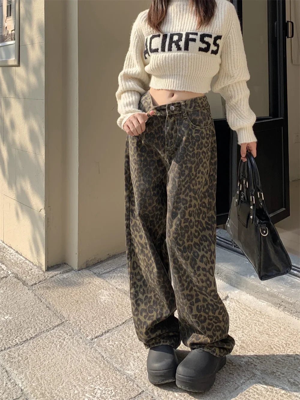 Jeans Tendance à Motif Léopard pour Femmes - Marie Montel