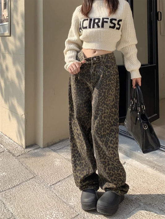 Jeans Tendance à Motif Léopard pour Femmes - Marie Montel