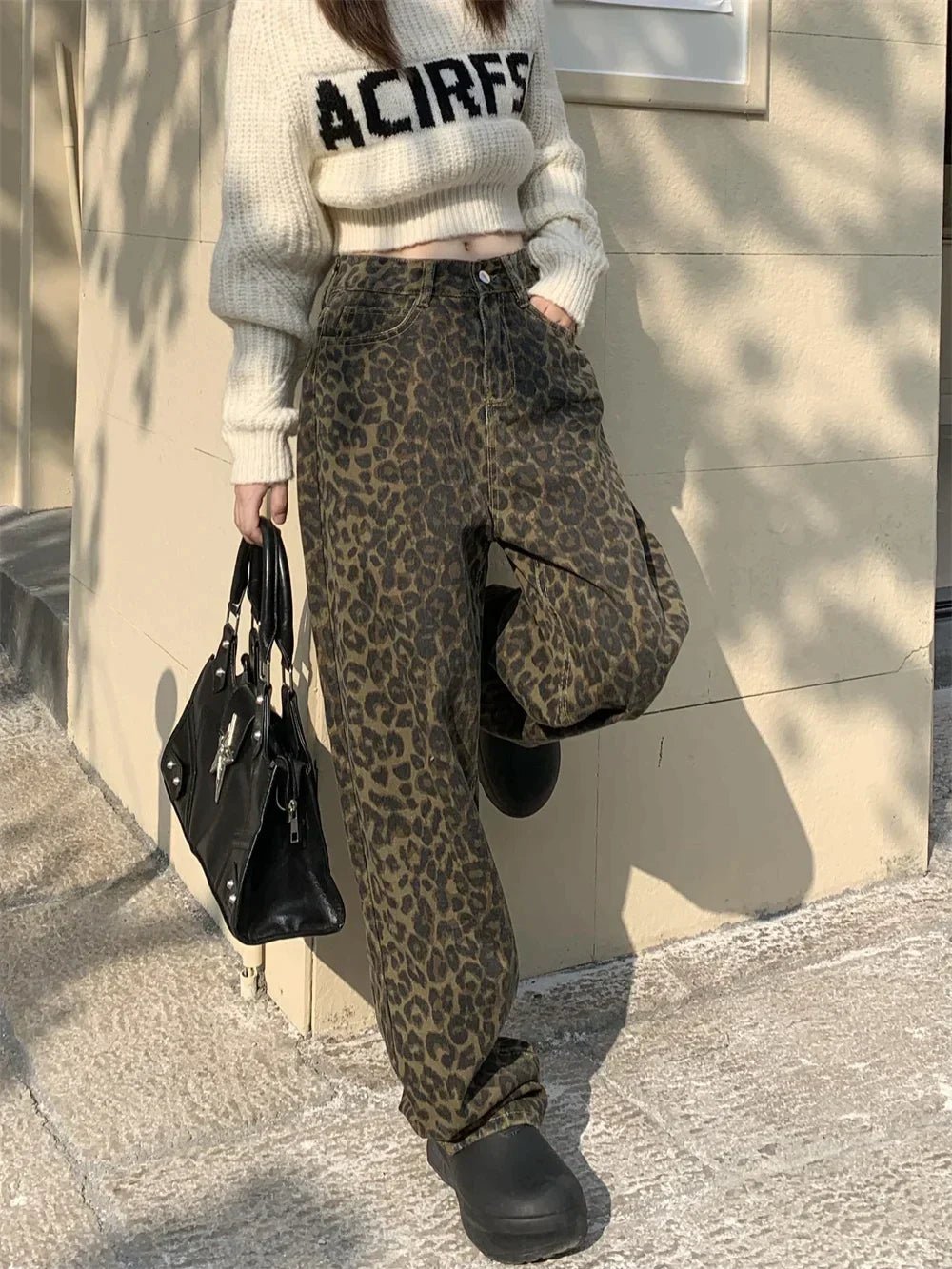 Jeans Tendance à Motif Léopard pour Femmes - Marie Montel
