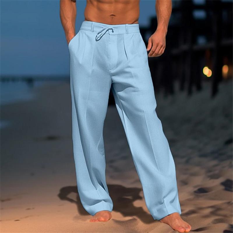 Pantalons en Lin Décontractés pour Hommes