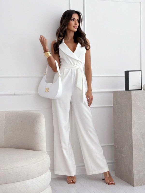 Jumpsuit Élégant à Manches Sans pour Femmes - Marie Montel