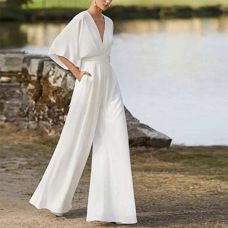 Jumpsuit Élégant à V - Ausschnitt pour Femmes - Marie Montel