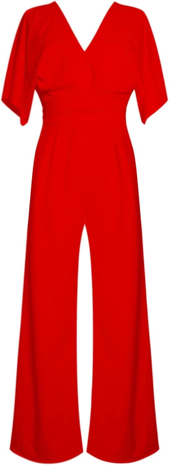 Jumpsuit Élégant à V - Ausschnitt pour Femmes - Marie Montel