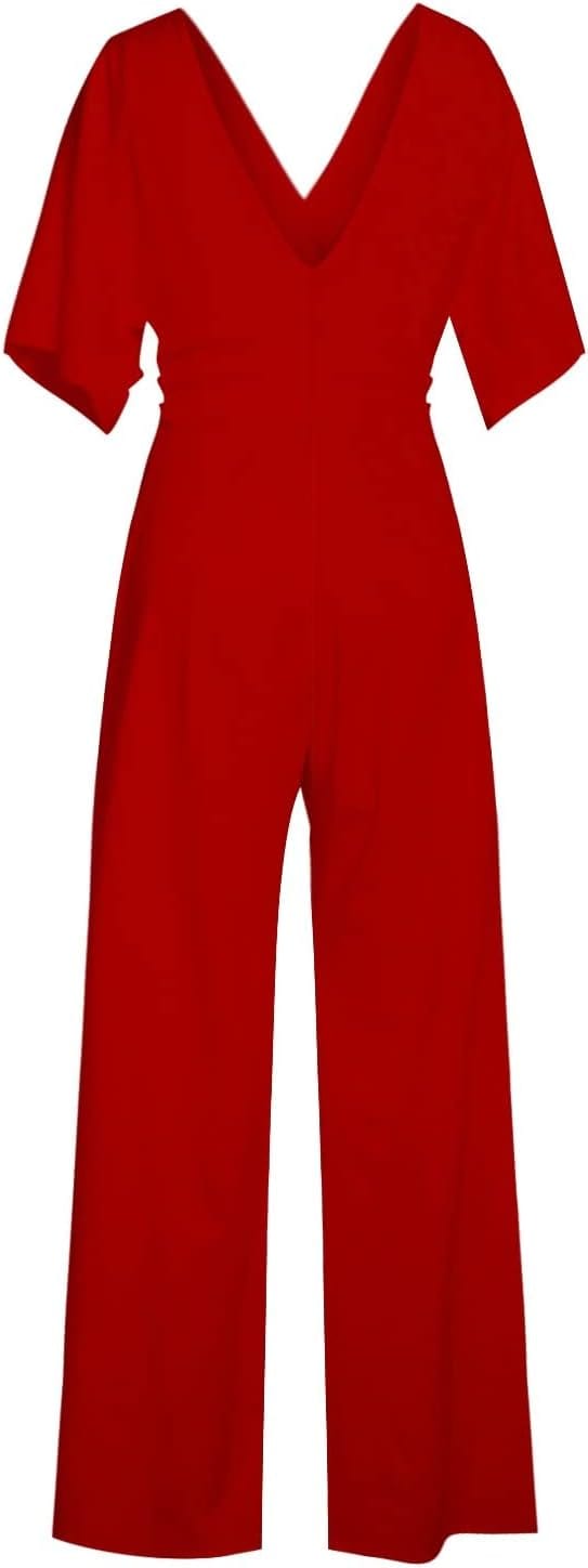 Jumpsuit Élégant à V - Ausschnitt pour Femmes - Marie Montel