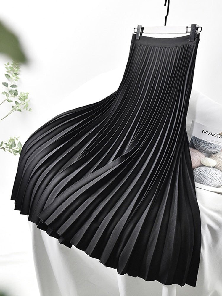 Jupe Plissée Élégante Taille Haute pour Femmes - Marie Montel