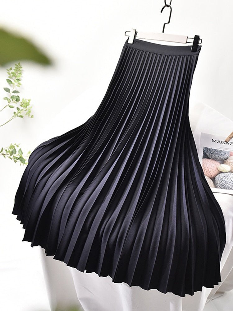 Jupe Plissée Élégante Taille Haute pour Femmes - Marie Montel