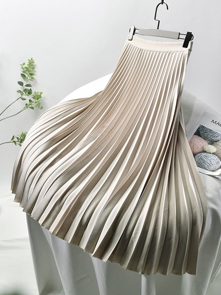 Jupe Plissée Élégante Taille Haute pour Femmes - Marie Montel