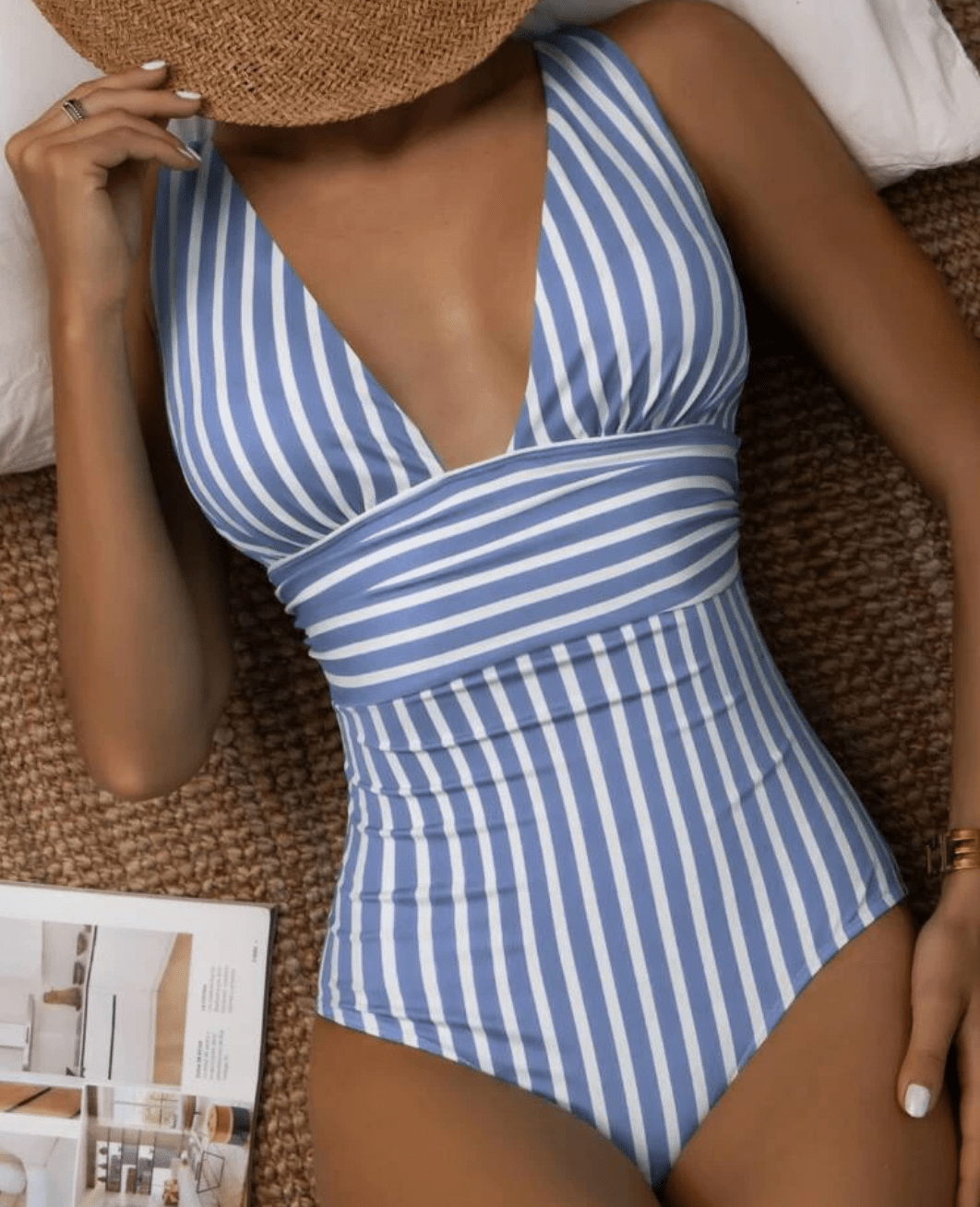 Maillot de Bain Élégant à Rayures pour Femmes - Marie Montel