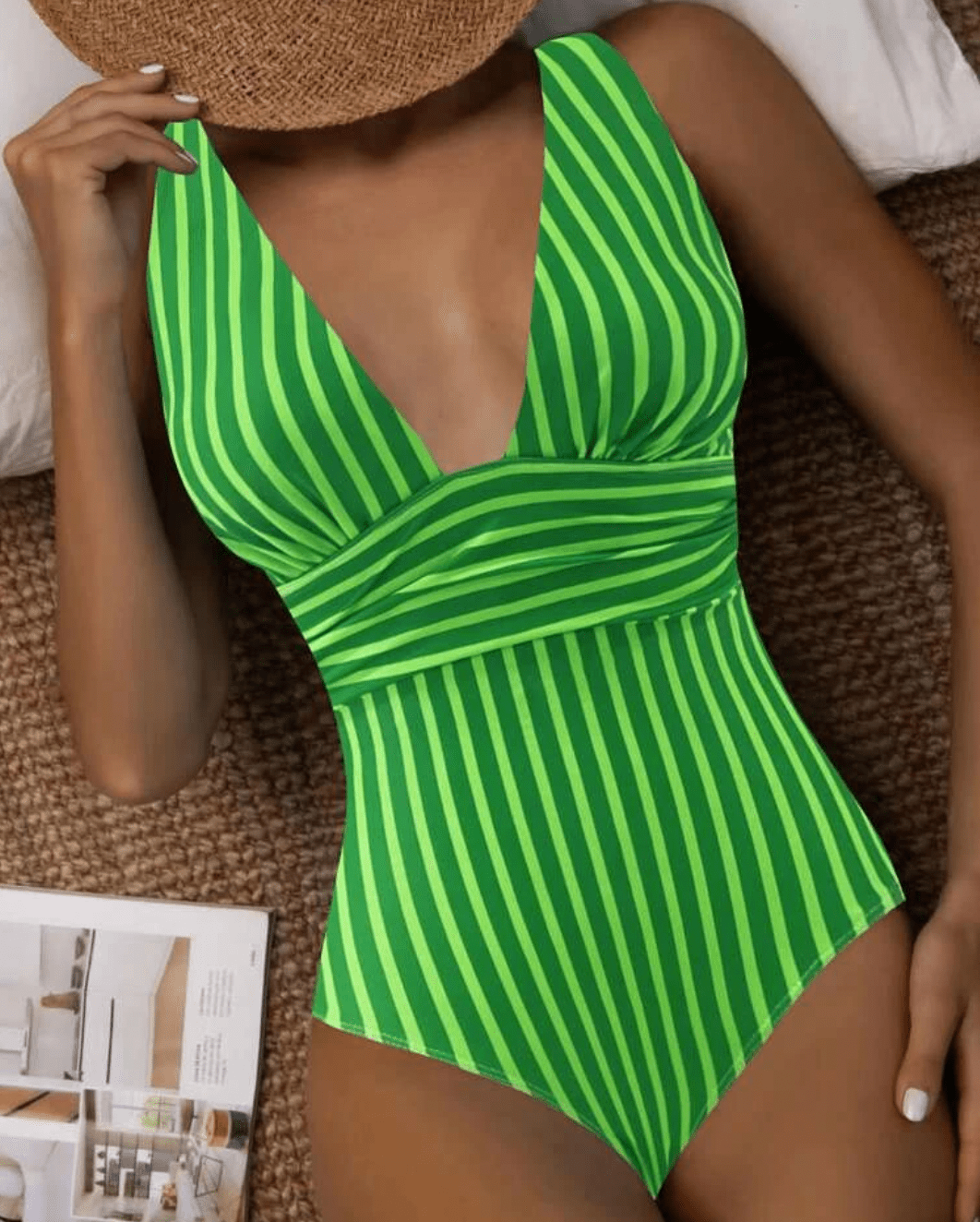Maillot de Bain Élégant à Rayures pour Femmes - Marie Montel
