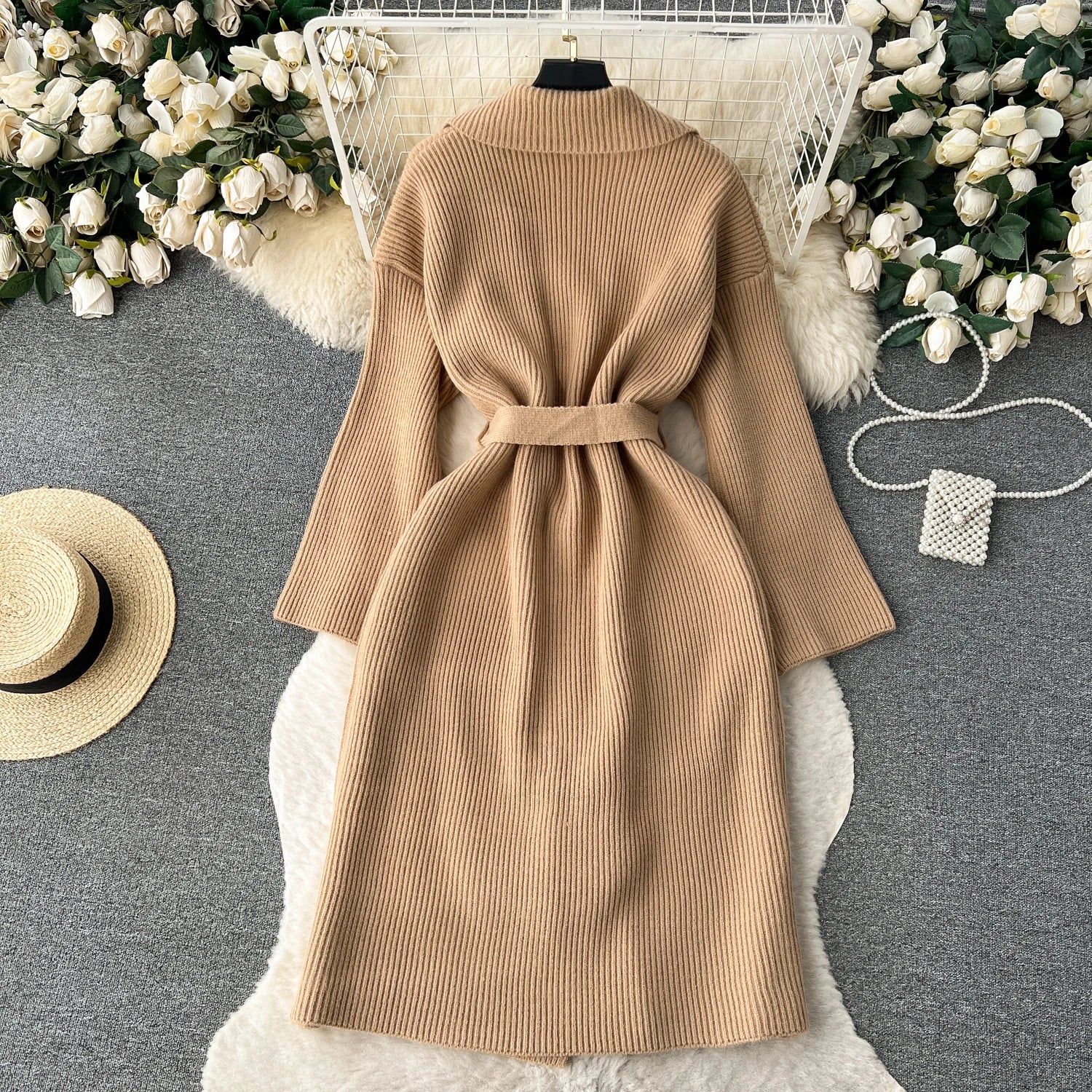 Manteau Long en Maille pour Femmes - Marie Montel