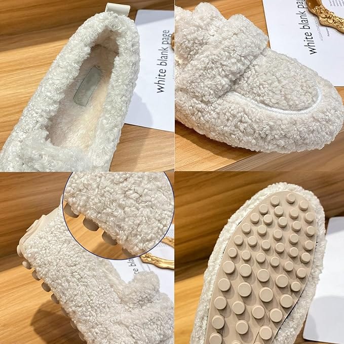 Mocassins Douillets en Peluche pour Femmes - Marie Montel