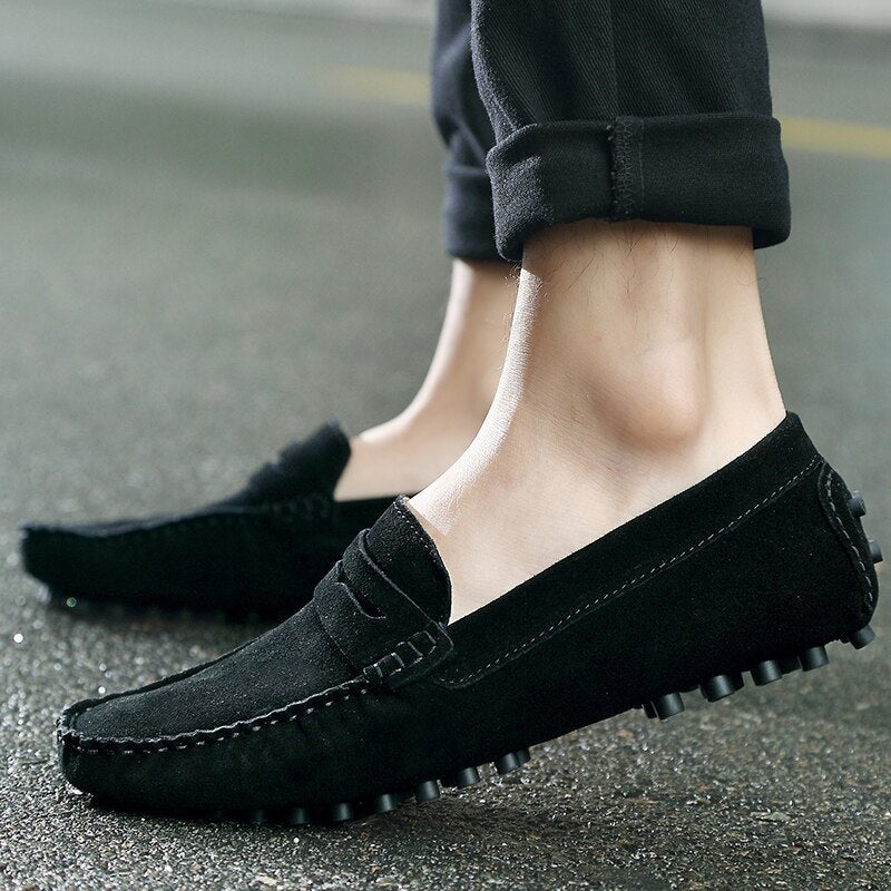 Mocassins Élégants en Cuir de Mouton Véritable pour Hommes - Marie Montel