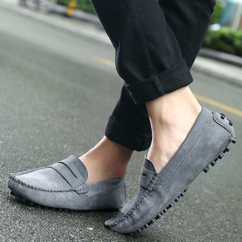 Mocassins Élégants en Cuir de Mouton Véritable pour Hommes - Marie Montel