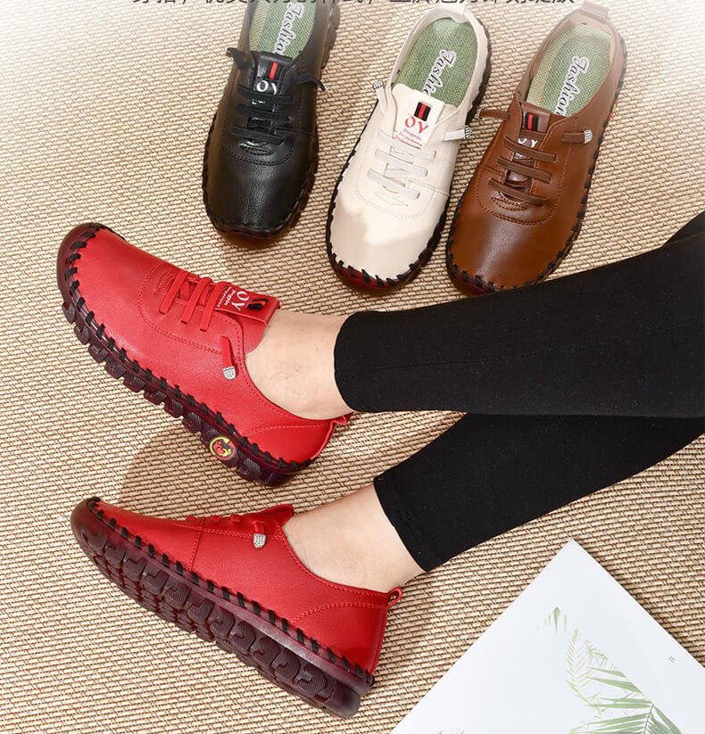 Mocassins Ergonomiques pour Femmes en Cuir Souple - Marie Montel
