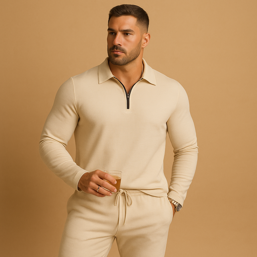Polo Moderne à Manches Longues pour Hommes