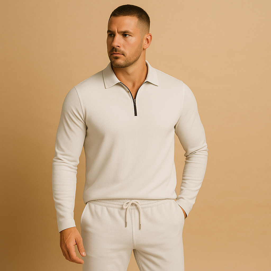 Polo Moderne à Manches Longues pour Hommes