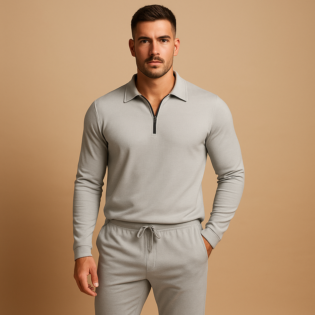 Polo Moderne à Manches Longues pour Hommes