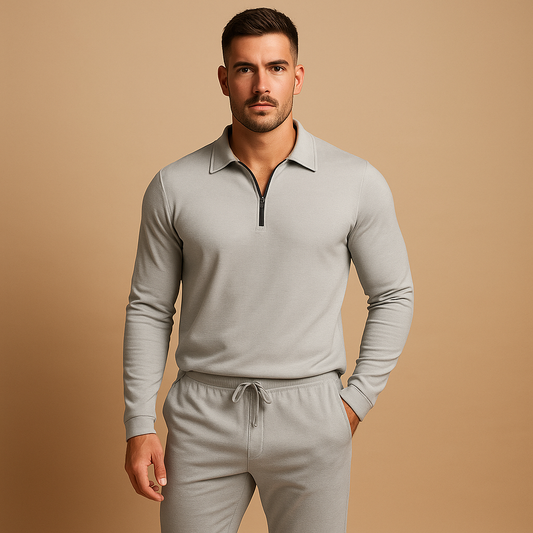 Polo Moderne à Manches Longues pour Hommes
