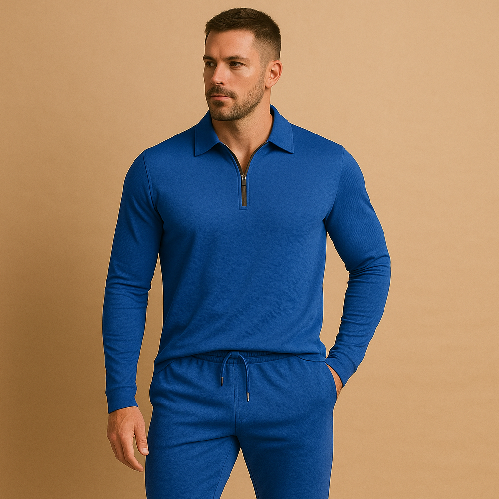 Polo Moderne à Manches Longues pour Hommes
