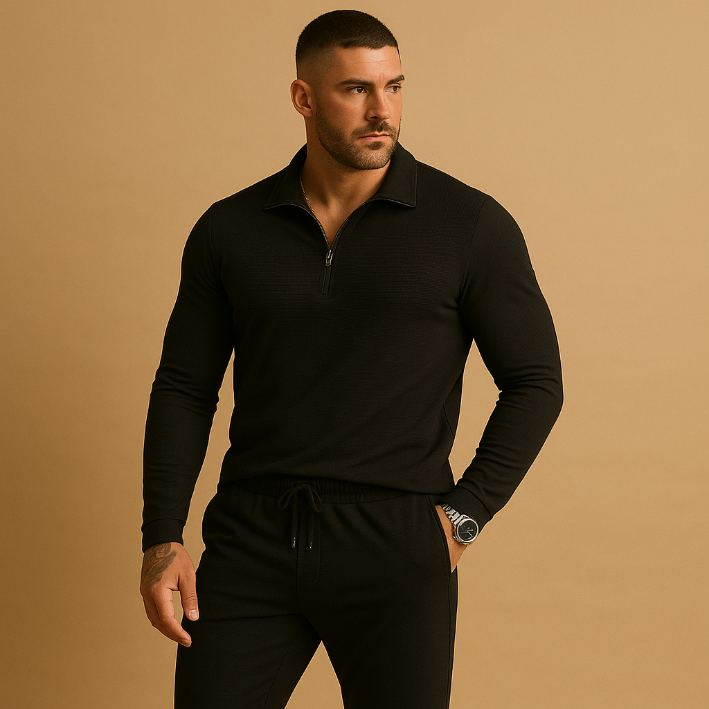 Polo Moderne à Manches Longues pour Hommes