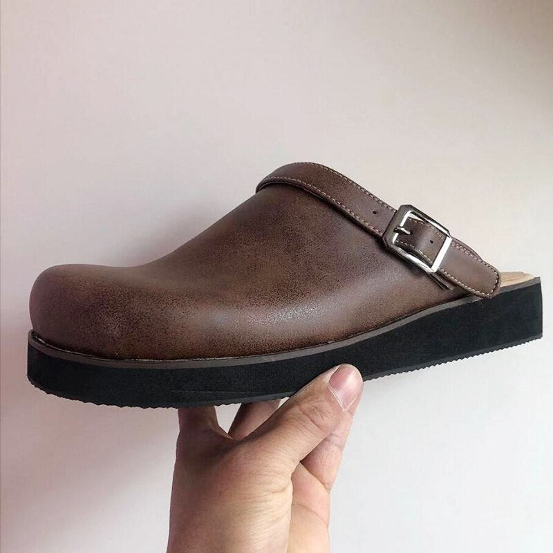 Mules Orthopédiques en Similicuir pour Hommes - Marie Montel